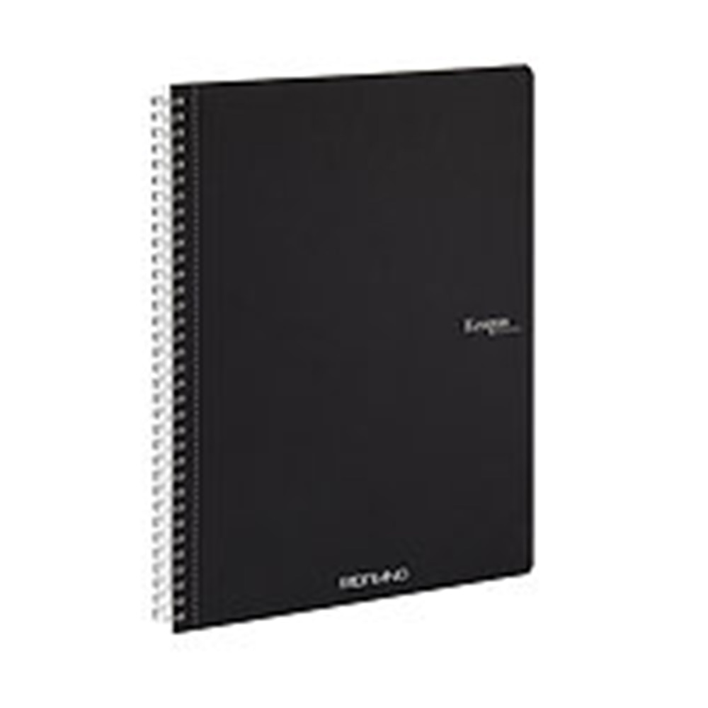 Fabriano, Journal, Art & School, 8.25"x11.75", Ecoqua, A4, Blank, Spiral, 70 sheet, 562936, Black
